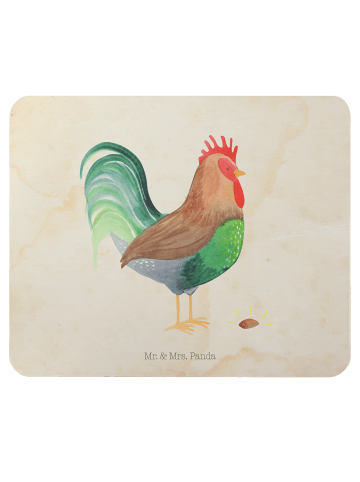 Mr. & Mrs. Panda Mauspad Hahn Korn ohne Spruch in Vintage