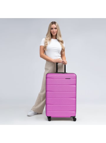 Franky Munich 4.0 4 Rollen Trolley L 76 cm mit Dehnfalte in pink dull