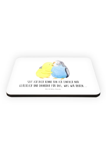 Mr. & Mrs. Panda Magnet Wellensittich Liebe mit Spruch in Weiß