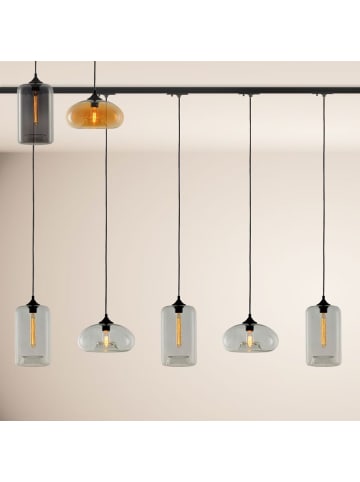 s.LUCE Cruet Esstisch-Hängeleuchte 1-Phasen-Schiene 200cm in Rauch