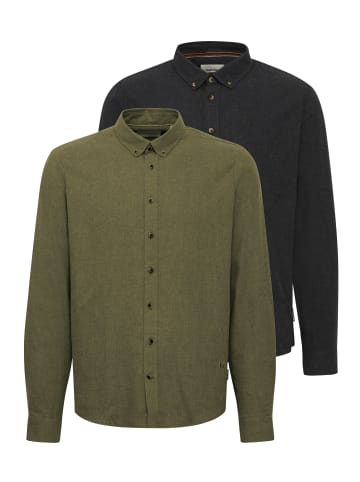 BLEND Langarmhemd BHShirt 2er-Pack in Grün