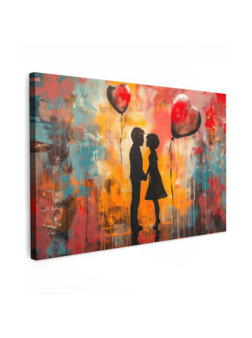 MuchoWow Leinwand bilder Silhouette Liebe (BxH)