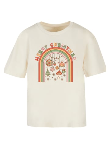 F4NT4STIC Tee Merry Weihnachten Cozy Vibes in Whitesand