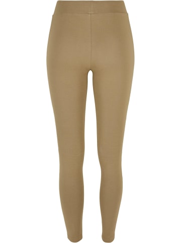 Urban Classics Urban Classics Damen Ladies Laces Inset Leggings in khaki