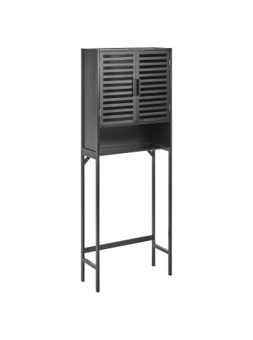 Beliani Badezimmerschrank OKARCHE in Schwarz - (W) 63 x (H) 167 x (L) 25 cm