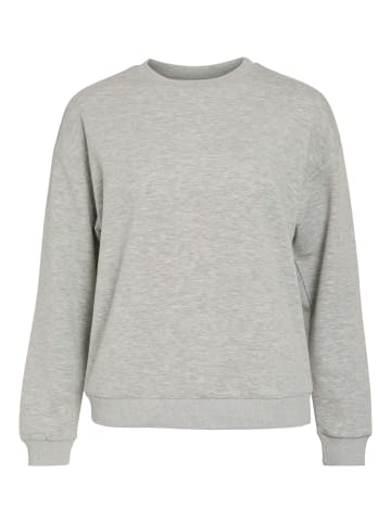 Vila Jumper round neck long sleeves soft sweatshirt look in Grau-2