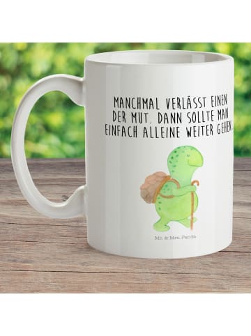 Mr. & Mrs. Panda Haferl Schildkröte Wanderer mit Spruch in Weiß