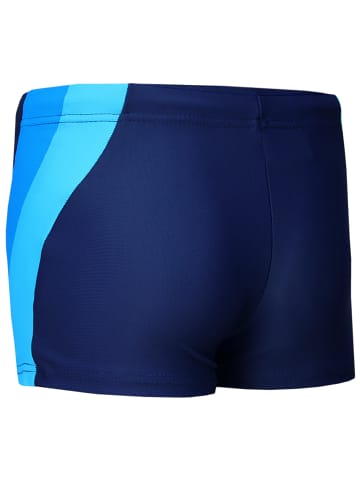 Aquarti Jungen Kinder Badehose Seitliche Paspel in blau-kombi