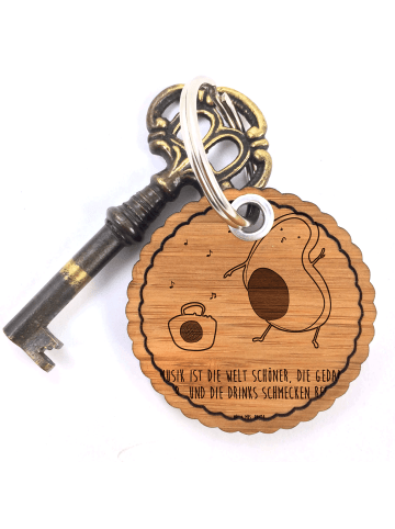 Mr. & Mrs. Panda Holzanhänger Avocado Tanzen mit Spruch in Braun