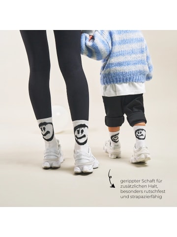 von Jungfeld Tennissocken Smiley Kinder Sportsocken in Weiß