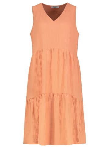 Sublevel Elegantes Ärmelloses Midi-Kleid mit V-Ausschnitt in Orange