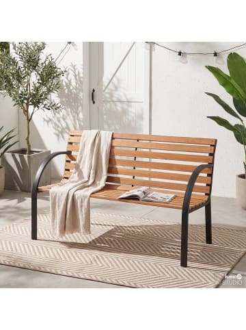 home24 Gartenbank Triest in Braun / Schwarz