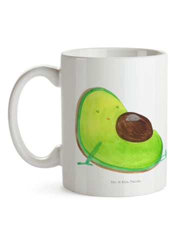 Mr. & Mrs. Panda Tasse Avocado Schwangerschaft ohne Spruch in Weiß