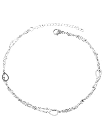 Adeliás Damen Armband aus Edelstahl 24 cm in silber