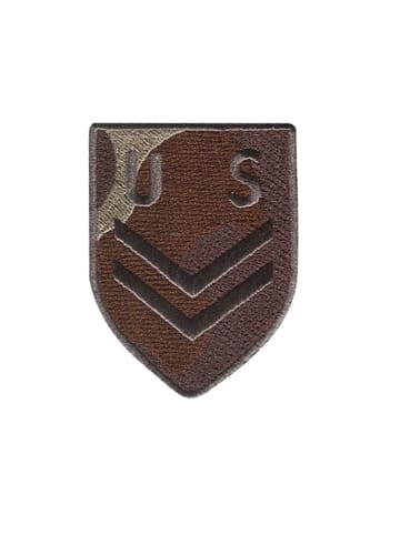 Catch the Patch US Army MilitärApplikation Bügelbild inBraun