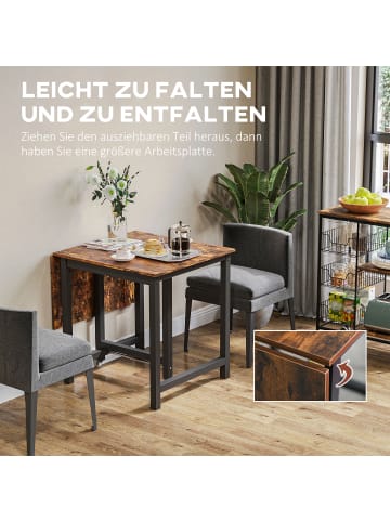 HOMCOM Klappbarer Esstisch-118L x 70B x 76,5H cm-Braun