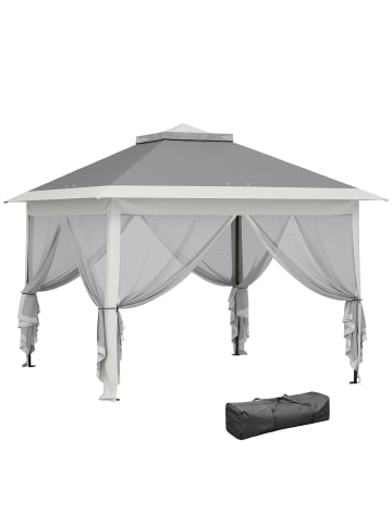 Outsunny Faltpavillon,330cm x 330cm x 288cm,grau