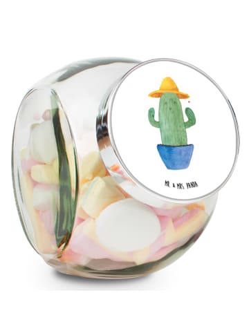 Mr. & Mrs. Panda Vorratsbehälter Kaktus Hut ohne Spruch in Weiß