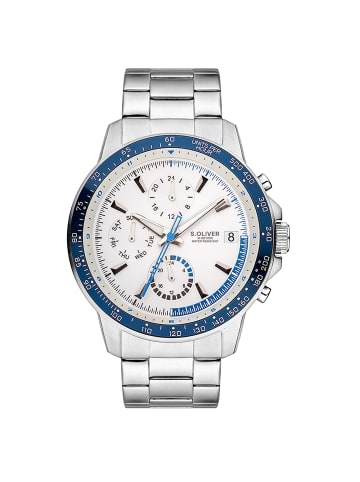 s.Oliver Armbanduhr Modern & Zeitlos in silber
