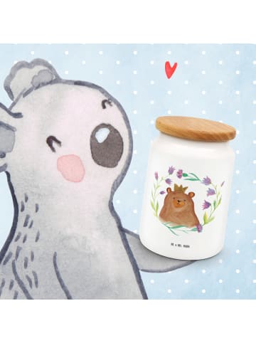 Mr. & Mrs. Panda Vorratsglas Bär Königin ohne Spruch in Weiß