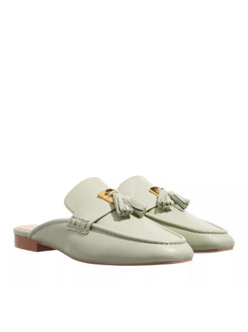 COCCINELLE Loafer Open Back Smooth Leather Celadon Green in green