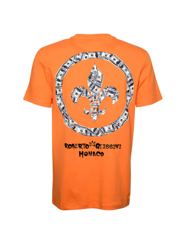 Roberto Geissini Money-Skull T-Shirt Orange