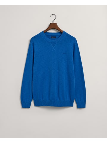 Gant COTTON FLAMME C-NECK in Lapis blue