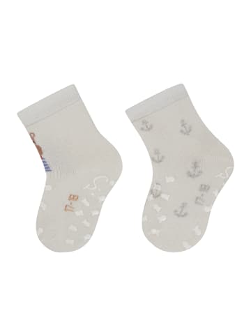 Sterntaler ABS Krabbelsocken 2er-Pack Hippo in lichtgrau