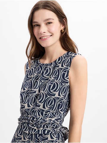 BETTY & CO Kleid in marine weiß - 0001