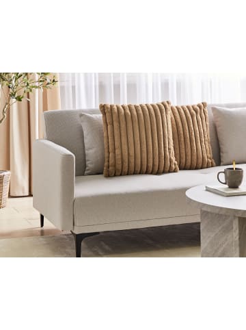 Beliani 2er-Set Dekokissen RAKYA in Braun