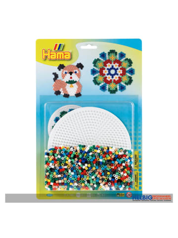 Hama Blisterpackung Midi-Bügelperlen und Stiftplatte Mops in bunt