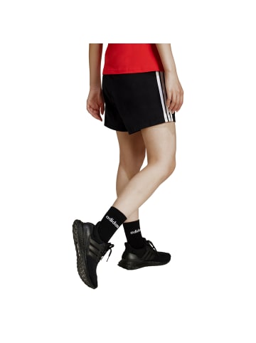 adidas Essentials 3-Streifen Cotton Shorts in Schwarz
