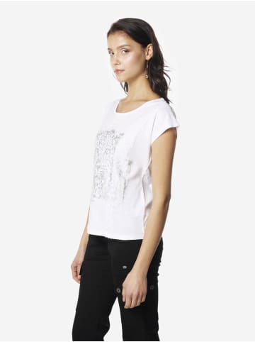 KOROSHI Damen-T-Shirt mit Tiermuster in weiß