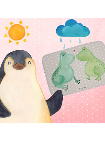 Mr. & Mrs. Panda Badematte Frosch Liebe ohne Spruch in Grau Pastell