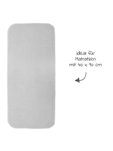 LaLoona Spannbetttuch 2er Pack für kleine Matratzen 40 x 90 in grau