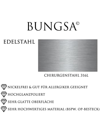 Bungsa Ohrstecker in Schwarz