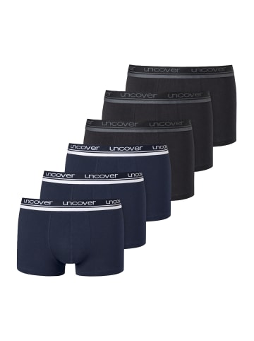 Schiesser Boxershorts Uncover in schwarz-blau