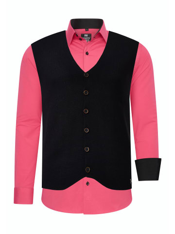 Rusty Neal Hemd mit Weste 2er Set in Pink