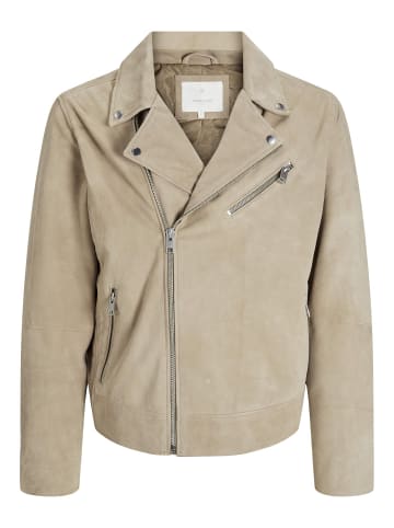 Jack & Jones Lederjacke in Greige