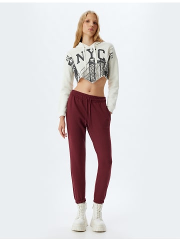 KOTON Sweathose in Bordo