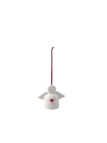like. by Villeroy & Boch Ornament Sending Love With Love 5 x 3 cm weiß in weiß