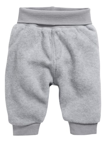 Schnizler Baby Pumphose Fleece mit Strickbund in Grau/Melange