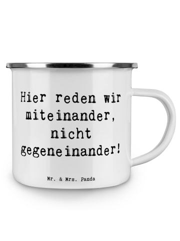 Mr. & Mrs. Panda Kaffeebecher Spruch Konflikte friedlich lösen m... in Weiß