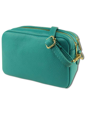 Toscanto Leder Umhängetasche Toscanto Tasche türkis ca. 22cm