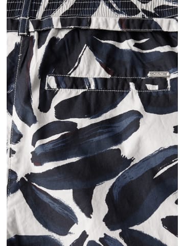 Cecil Gemusterte Wide Leg Hose in Blau