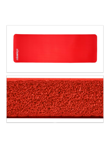 relaxdays 1 x Yogamatte in Rot - (B)60 x (H)1 x (T)180 cm