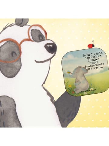 Mr. & Mrs. Panda Untersetzer Glas Elefant Biene Design mit Spruch in Weiß