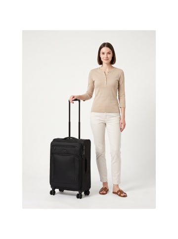 D&N Travel Line 9804 4 Rollen Trolley M 68 cm mit Dehnfalte black