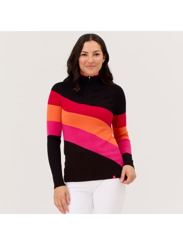 Krimson Klover Strickpullover Riva Zip Neck in black