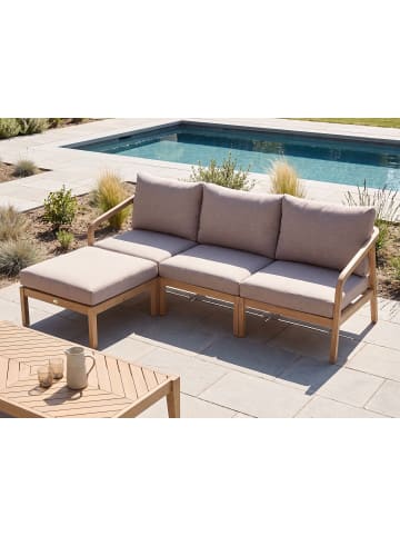 Beliani 4-tlg Sitzgruppe RIVELLO in Braun/Beige